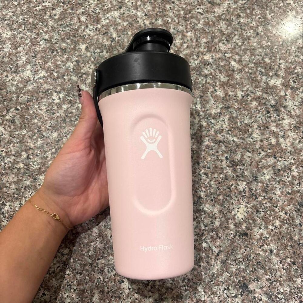 Pink hydro flask water bottle